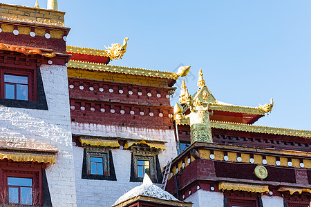 青海寺庙四川甘孜稻城亚丁冲古寺背景