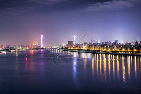 珠江新城夜景广州珠江夜景背景