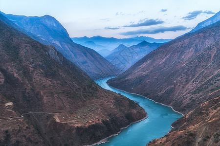 山峦叠嶂金沙江背景