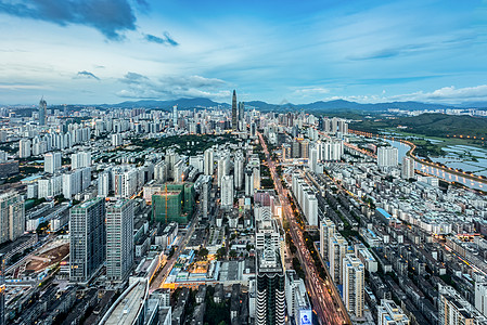 银行团队深圳城市建筑背景