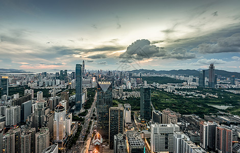 商务建筑深圳福田中心区背景