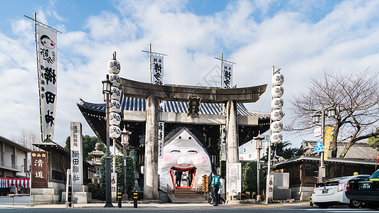 日本福冈栉田神社背景