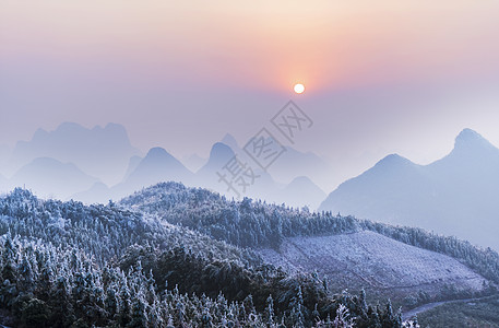 张家界雪景桂林雪景背景