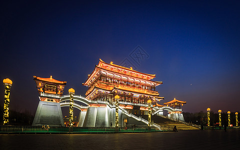 西安芙蓉园大唐芙蓉园夜景背景