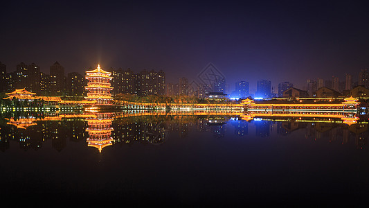 西安芙蓉园大唐芙蓉园夜景背景