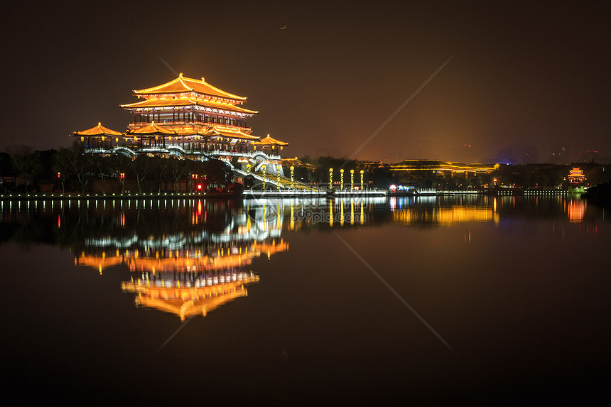 大唐芙蓉园夜景图片