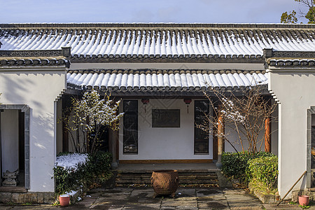 下雪中国元素古建筑图片