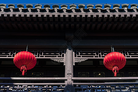 北京春节春节古建筑背景