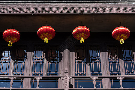 中式建筑春节古建筑背景