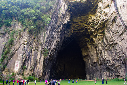 汤山溶洞湖北恩施腾龙洞风光背景