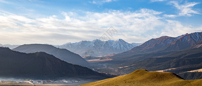 连绵的山川西风光图片