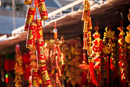 天津古文化街传统中国年背景