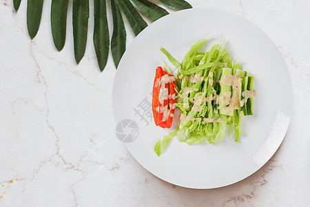 美食沙拉西式营养餐背景图片