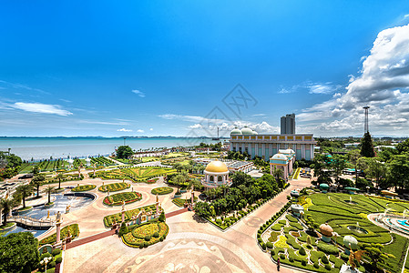 泰国海滨城市风光背景