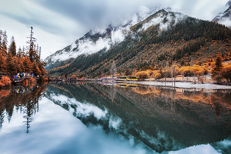 成都风景四川成都四姑娘山双桥沟美景背景