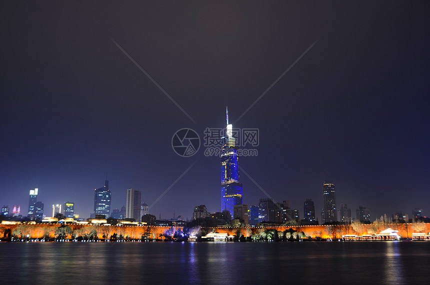 玄武湖的夜景图片