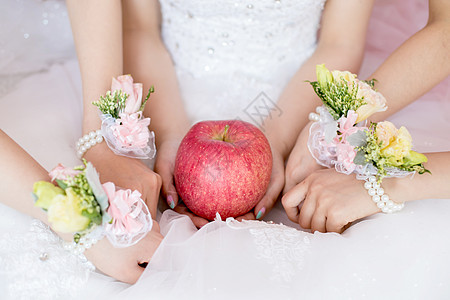 婚礼手腕花背景图片