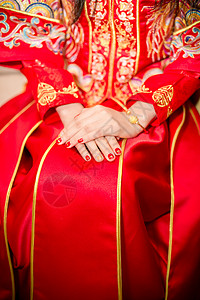 中式礼服背景图片