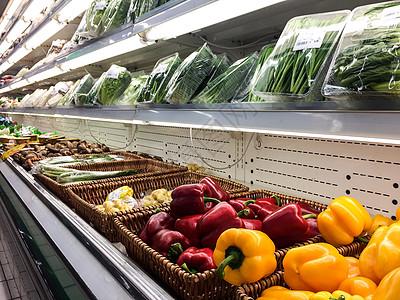 超市过年期间农副食品采购有机食品货架高清图片