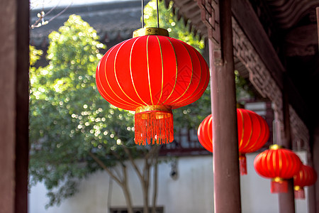 喜庆大红灯笼中国年大红灯笼背景