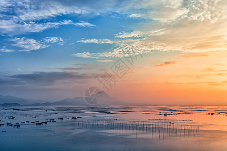 福建地图海上风光背景