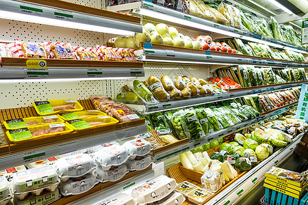 超市购物进口超市年货采购水果背景