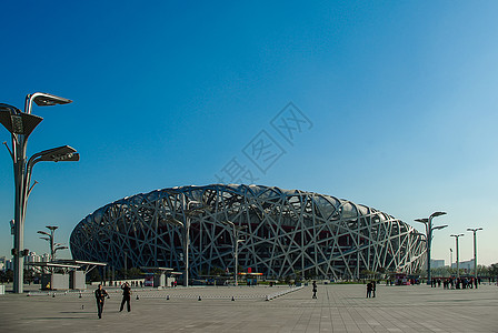 健身广场北京鸟巢国家体育场背景