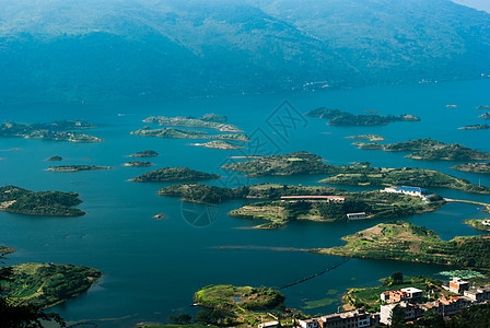 湖北黄石阳新仙岛湖风景背景图片
