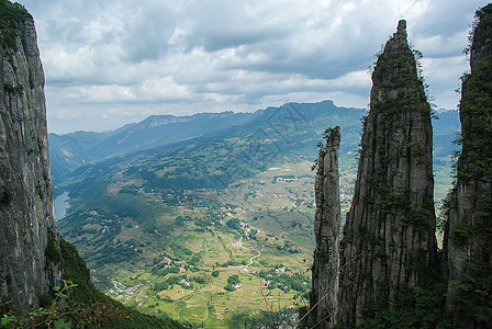 湖北恩施大峡谷风光背景图片