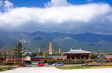 大理城云南大理三塔寺背景