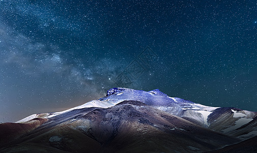 山峰星空背景图片