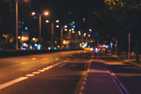 地面夜景城市道路夜景背景