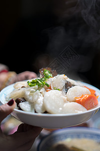 中式餐饮美食年夜饭背景图片