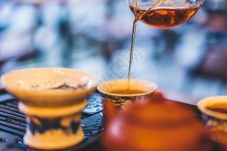 传统茶具茶饮料背景图片