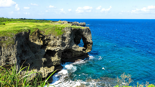 冲绳蓝海冲绳万座毛背景