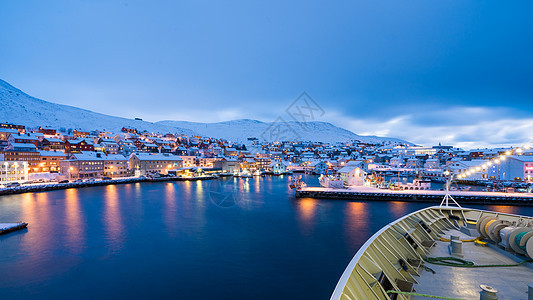 北欧小镇背景图片