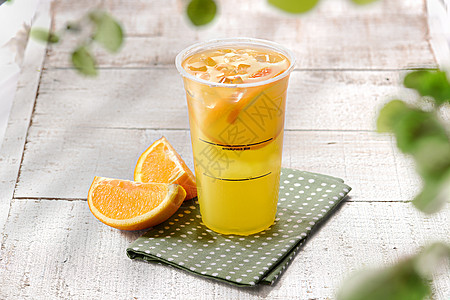 冰冻饮料橙汁饮料背景