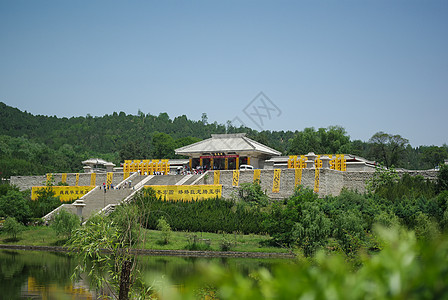 西安黄帝陵风景背景图片