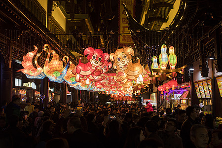 元宵佳节赏花灯背景图片