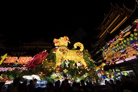 元宵佳节赏花灯背景图片