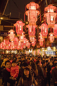 元宵佳节赏花灯背景图片