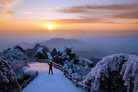 天柱晴雪潜山旅游高清图片