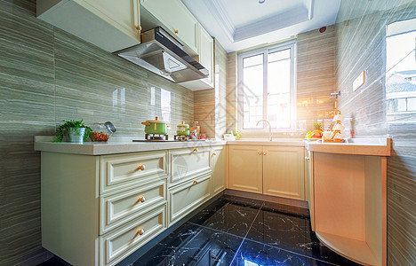 干净的厨房欧式厨房高清图片