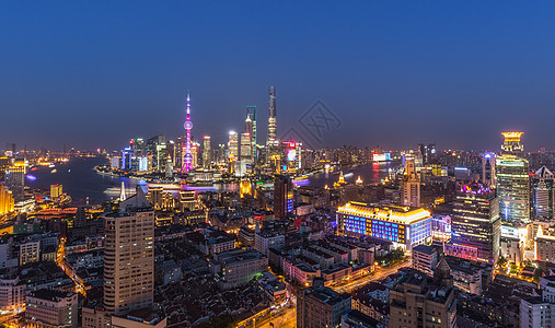 上海城市辉煌的夜景城市风光高清图片素材