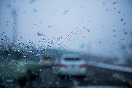 雨中开车玻璃上水珠背景