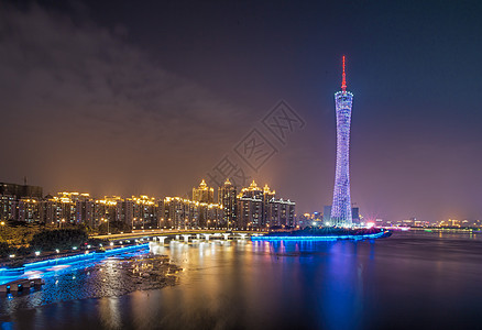 珠江新城夜景珠江风光背景