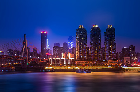 建筑城市夜景重庆城市夜景背景