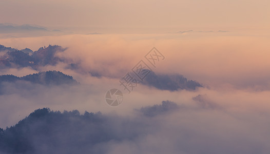 田园风景云海翻腾背景