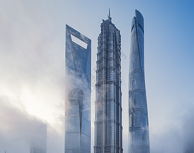 城堡酒店上海地标建筑风光背景