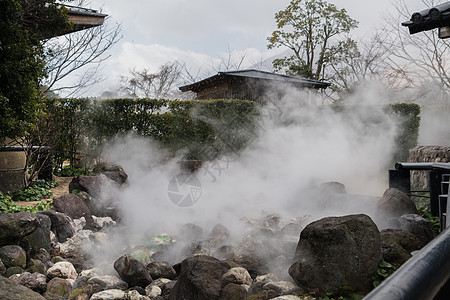 日本 温泉日本别府地狱温泉背景